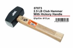 JAK Club Hammer With Hickory Handle 2.5lb