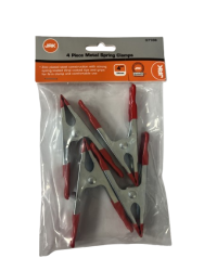 JAK 4" Metal Spring Clamps 4 pack
