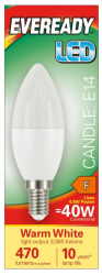 Eveready Candle E14 LED Bulb 40w Warm White