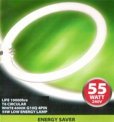Eveready G10Q 4Pin T6 Circular Fluorescent Lamp 55W Cool White