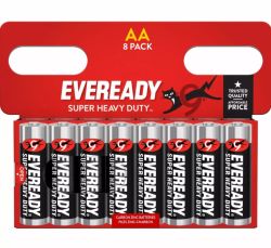 Eveready Zinc Super Heavy Duty Batteries AA 8 Pack