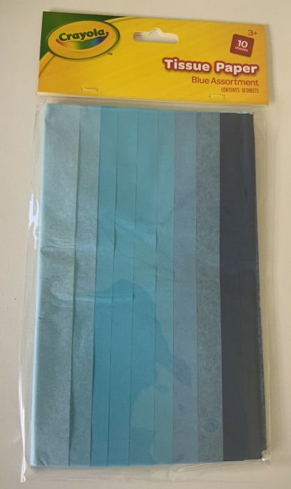Crayola Tissue Paper Blue Assortment 10 Sheets