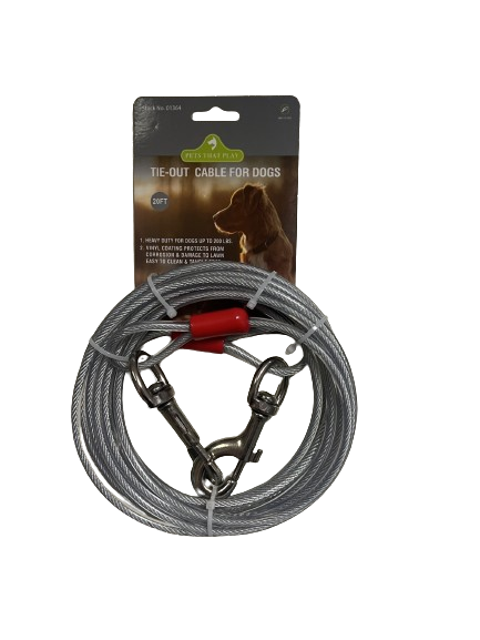 Pets That Play Heavy Duty Tie-Out Cable For Dogs 6mm x 6m