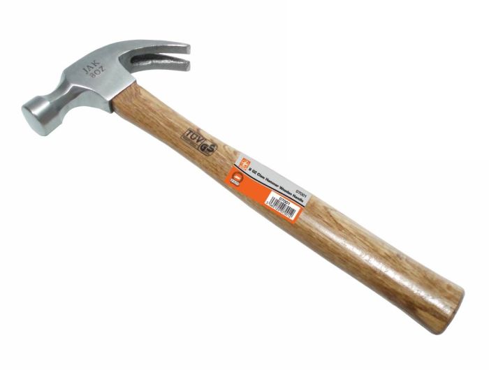 JAK 8 oz Claw Hammer Wooden Handle