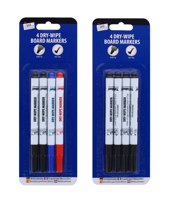 Dry-Wipe Board Markers 4 pack