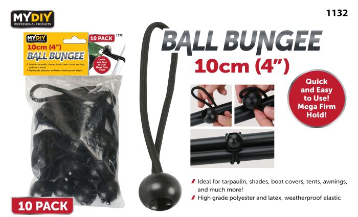 MYDIY Ball Bungee 4in 10 pack