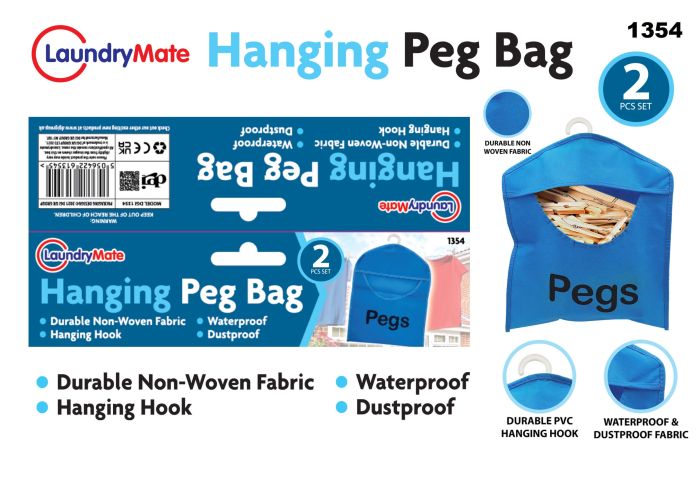 LaundryMate Hanging Peg Bag 2 pc