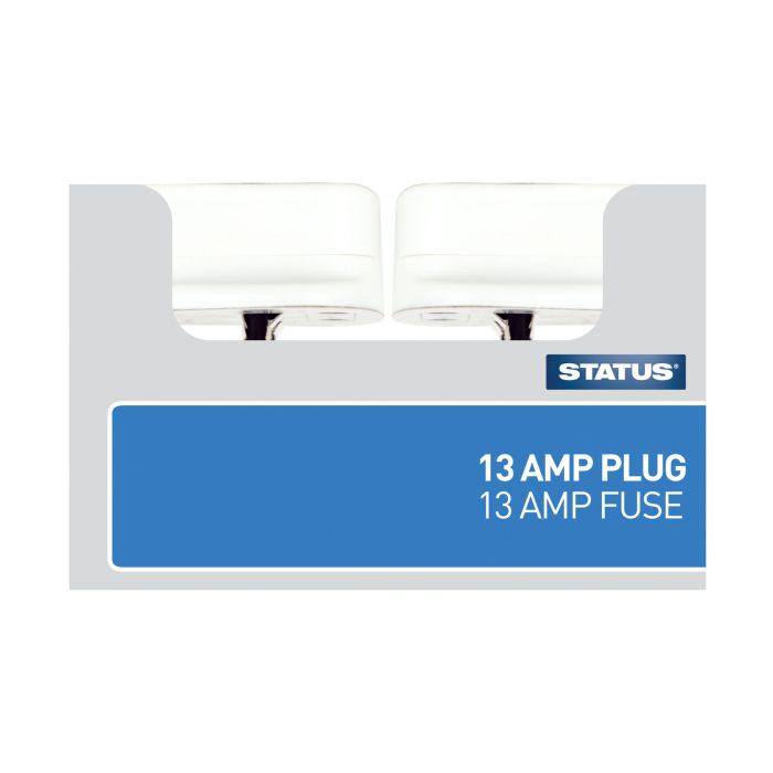 Status 13 Amp Plug White