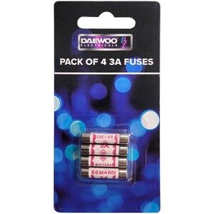 Daewoo 3 Amp Fuses 4 pack