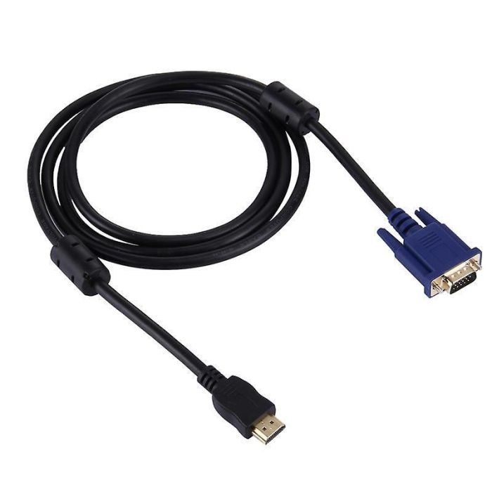HDMI Male To VGA D-Sub Male Cable 2m