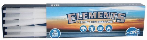 Elements Ultra Thin Rice Cones King Size 40 pack