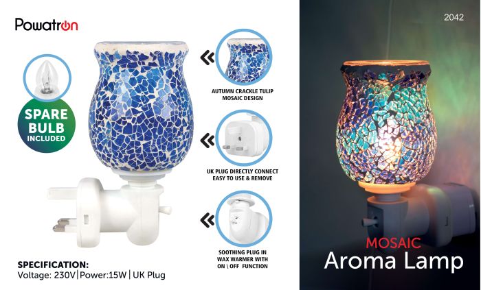 Powatron Mosaic Aroma Plug In Wax Warmer