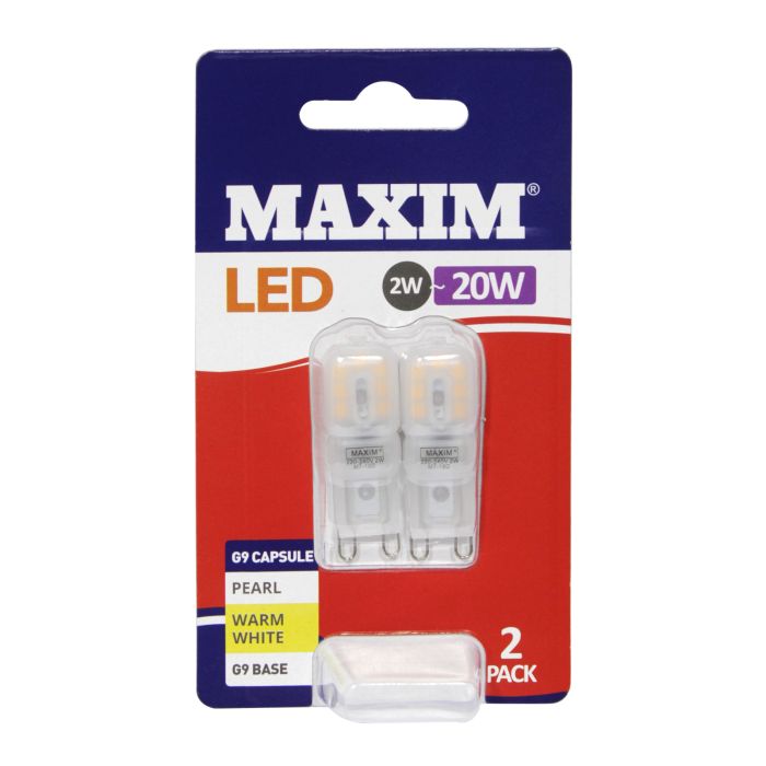Maxim LED G9 Capsule Bulb 2W/20W Warm White 2 pack