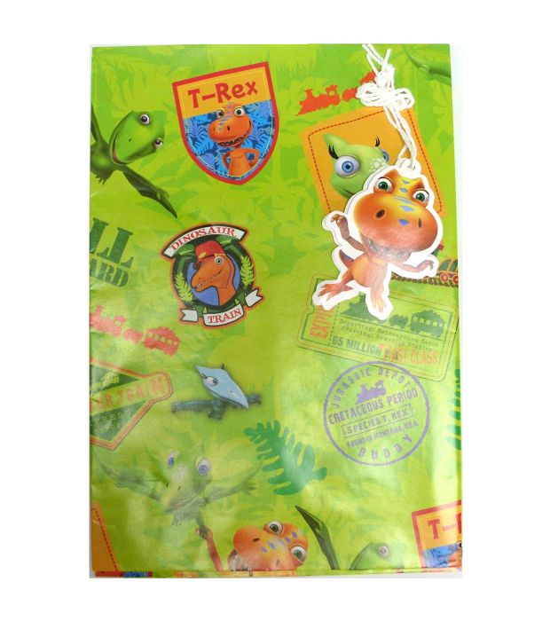 Dinosaur Train 2 Giftwrap Sheets with Tags