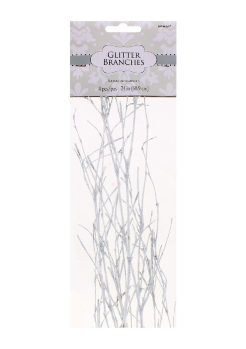 Glittering Branches White 24" 4 pack