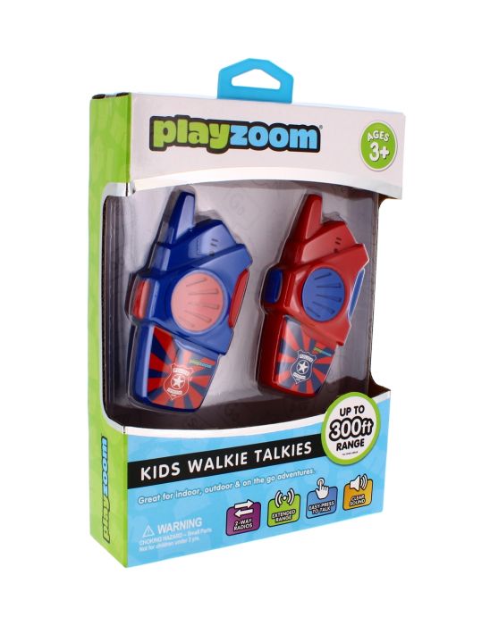 Playzoom Kids Walkie Talkie Blue & Red 2 pack