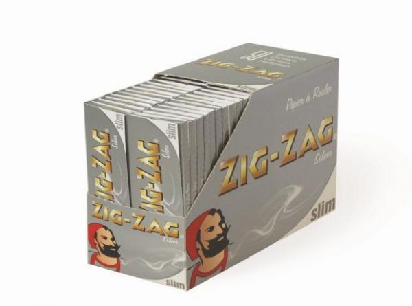 Zig Zag Silver Slim King Size Cigarette Paper 50 Booklets
