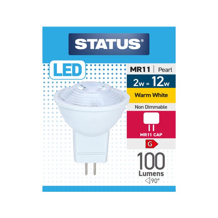Status LED MR11 Pearl Bulb Non Dimmable 2w-12w Warm White