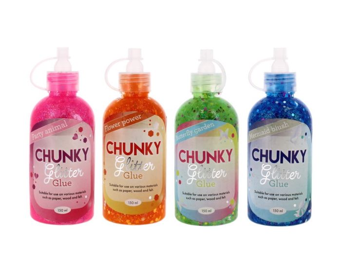 Chunky Glitter Glue 150ml - Assorted Colours