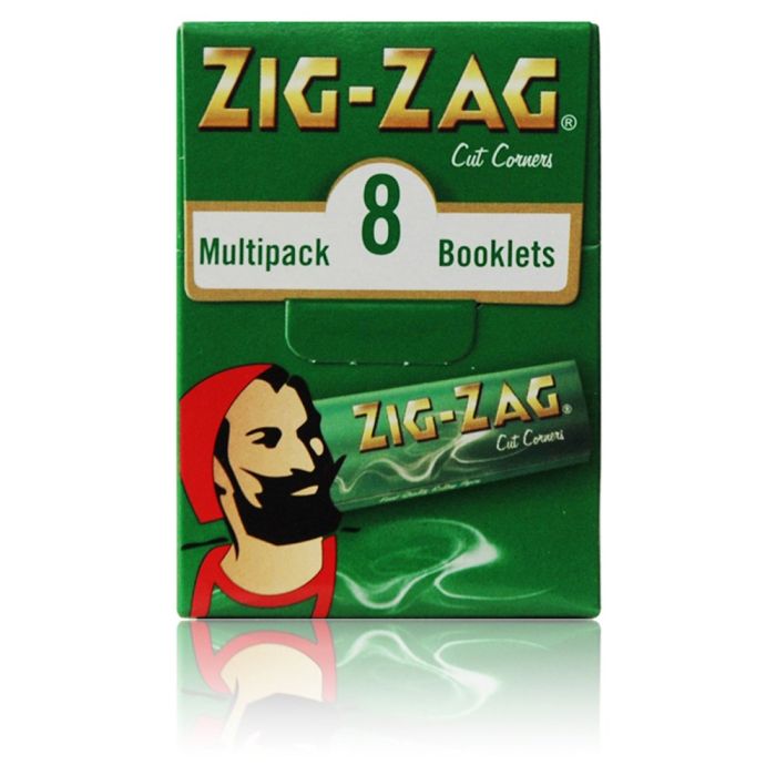 Zig Zag Green Rolling Paper 8 pack X10