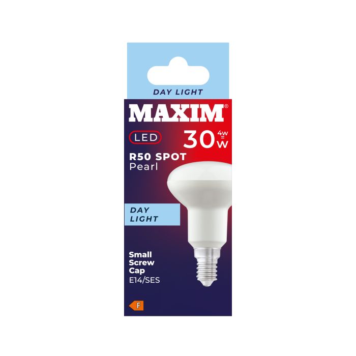 Maxim LED E14 R50 Spot Pearl Bulb Small Screw Cap 4w-30w Day Light 10 pack