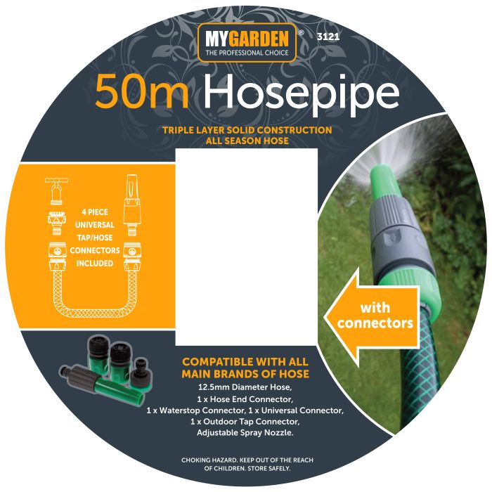 My Garden Hosepipe With Fitting 50m