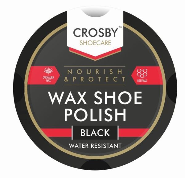 Crosby Black Tin Wax Shoe Polish 50ml