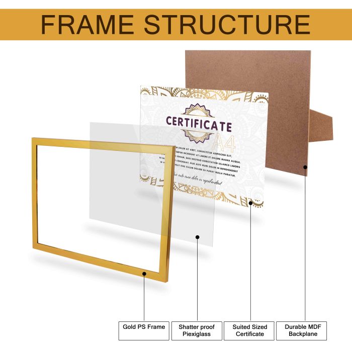Luxura A4 Frame Structure Gold