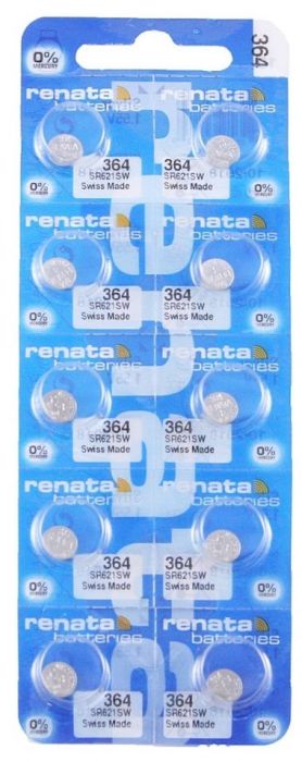 Renata 364 Watch Battery 10 pack