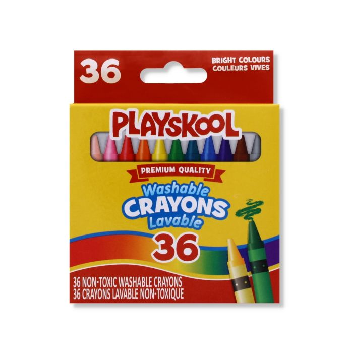 PlaySkool Non-Toxic Washable Crayons 36 pack