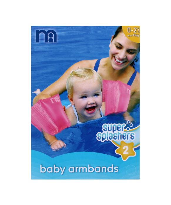 Super Splashers Baby Armbands 0-2 years Pink