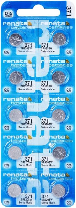 Renata 371 Watch Battery 10 pack