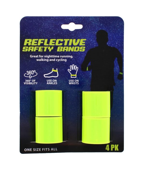 Reflective Safety Snap-On Bands 4 pack