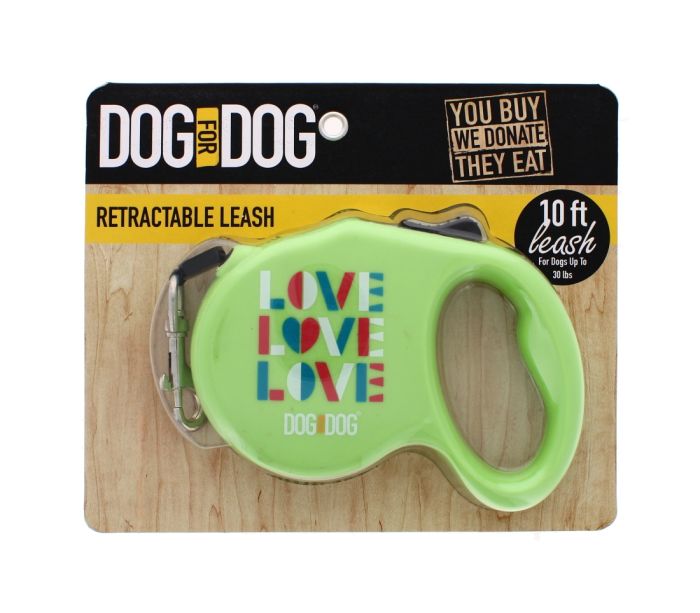 Retractable Green Dog Lead 10ft