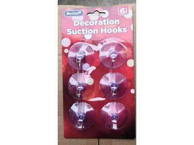 Decoration Suction Hooks 6 pack