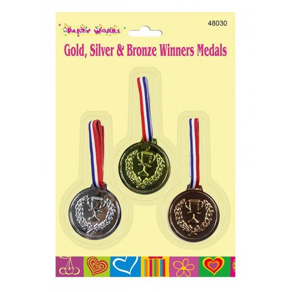 Party Works Gold Silver & Bronze Medals