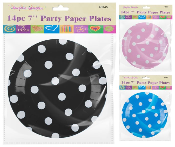 Dina Party Paper Plates 7in 14 pack