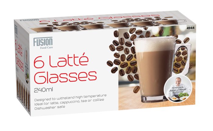 Fusion Latte Glasses 6 pack