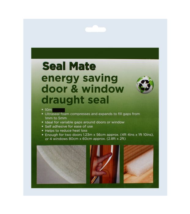 Seal Mate 10m Energy Saving Door & Window Draught Seal