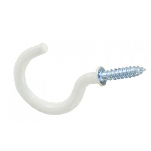 Value Pack Cup Hooks White PVC 25mm