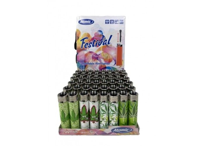 Atomic Refillable Flint Lighters 48 pack