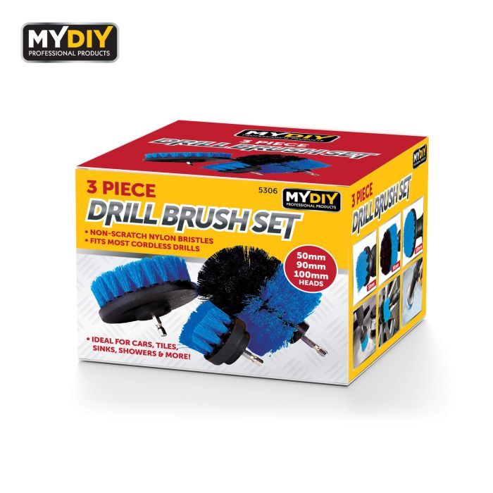 MYDIY Drill Brush Set Blue 3 pc