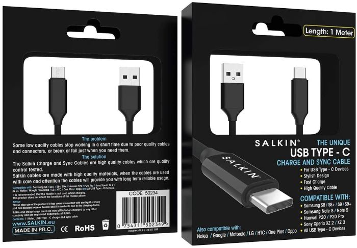 Salkin Micro USB Cable 1m