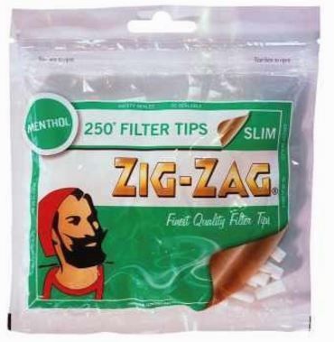 Zig Zag Menthol Slim Filter Tips X250