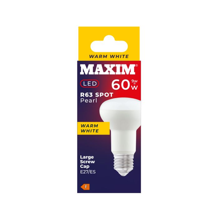 Maxim LED E27 R63 Spot Pearl Bulb Large Screw Cap 9w-60w Warm White 10 pack
