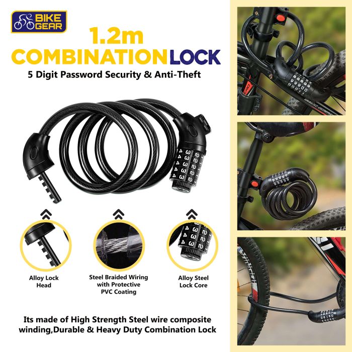 Bike Gear Digital Combination Bike Lock