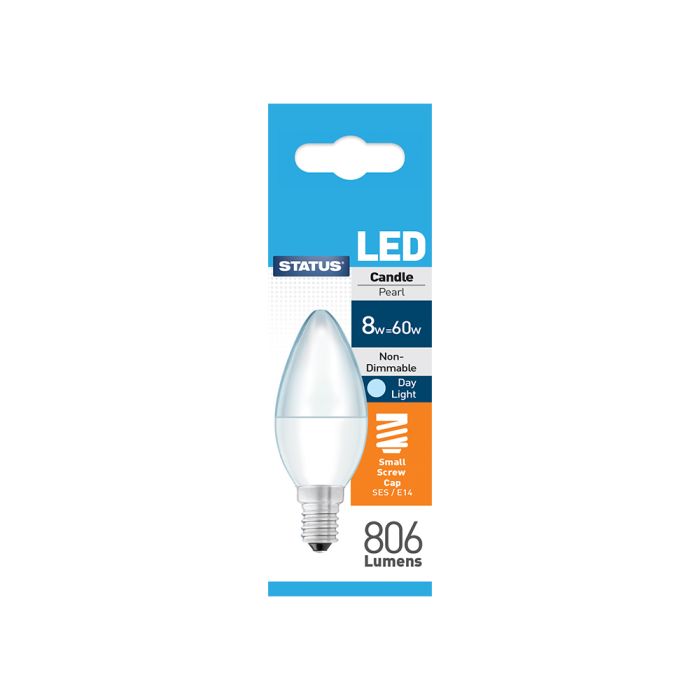 Status LED E14 Candle Bulb 60w Daylight