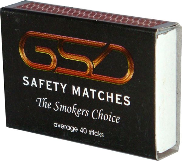 GSD Safety Matches 40 Sticks 100 packs