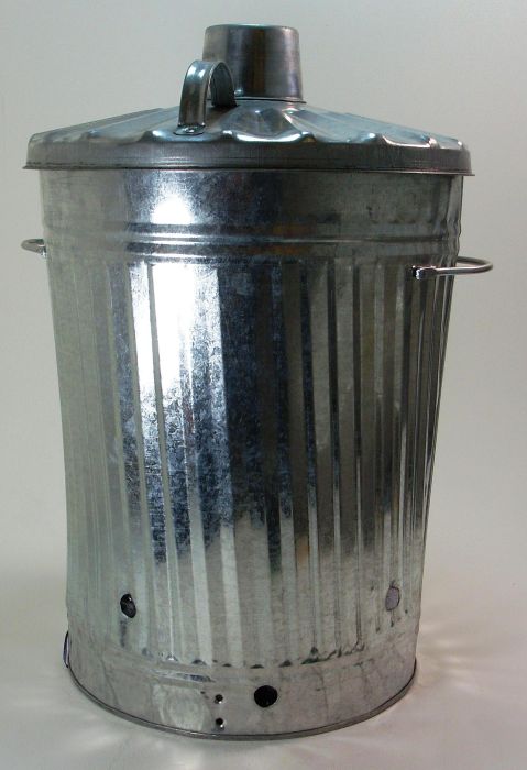 Galvanised Incinerator With Lid
