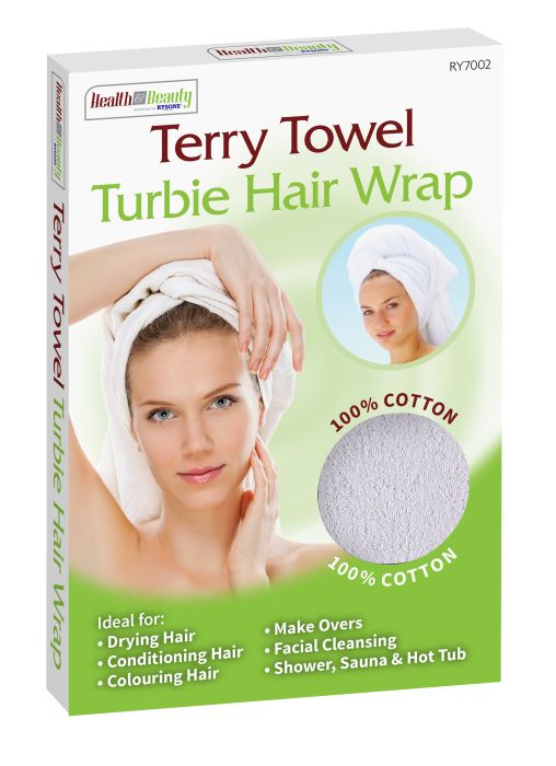 Health & Beauty Terry Towel Turbie Hair Wrap